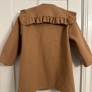 Ruffle collar toddler coat